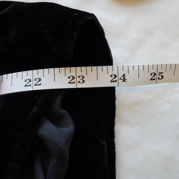 Eileen Fisher Black Velvet Button Front Jacket Small Silk Blend Lined - Picture 8 of 12